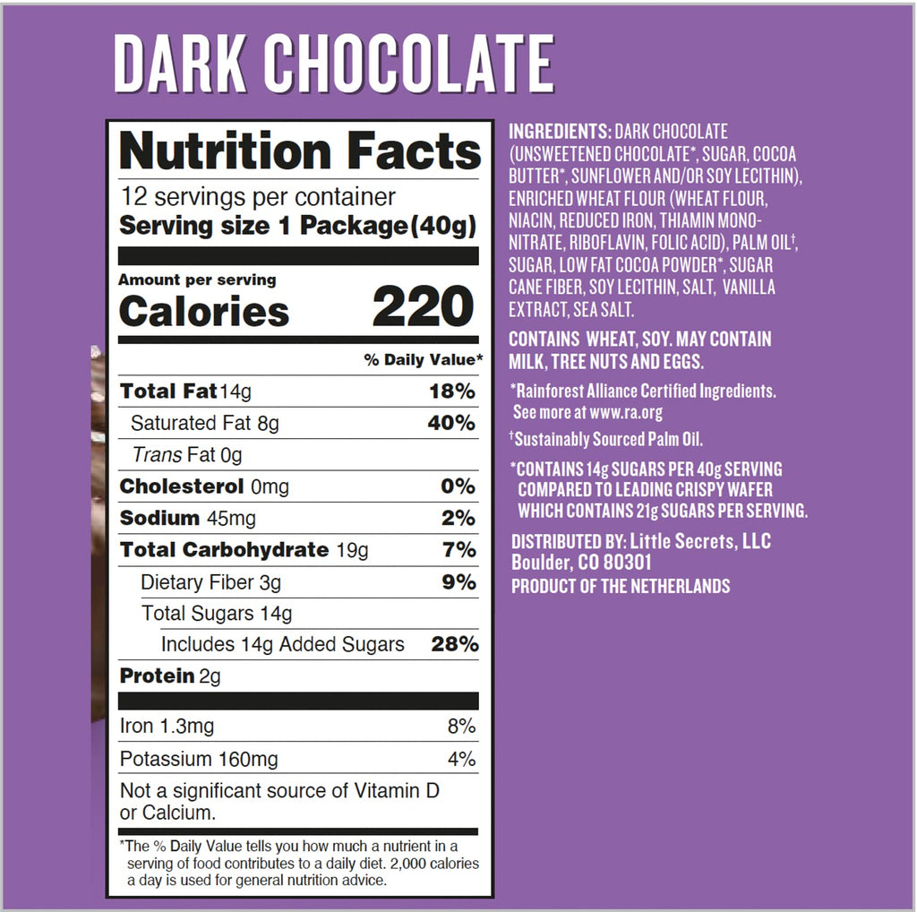 Dark Chocolate Crispy Wafers