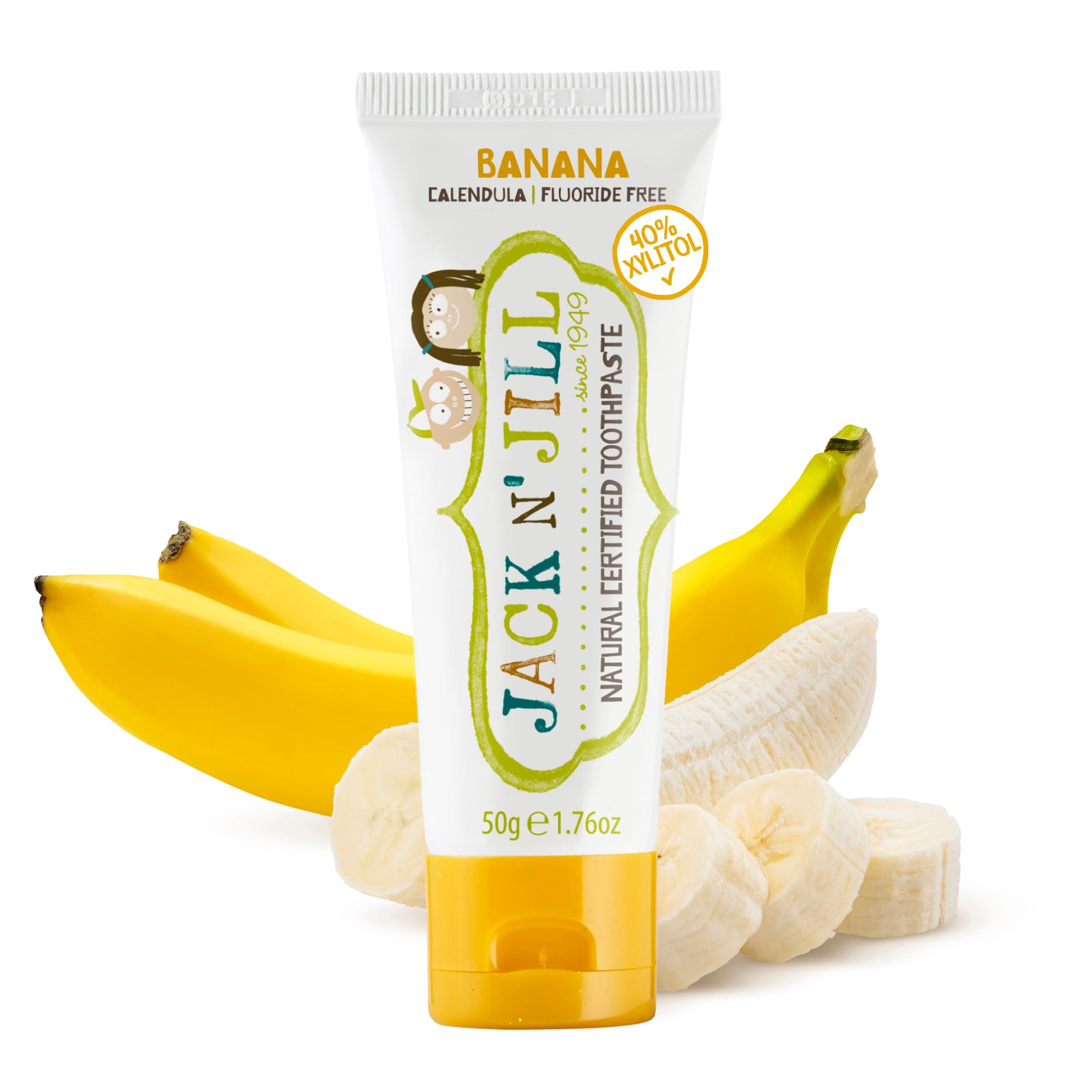 Natural Toothpaste For Kids Toddler (Baby Fluoride Training (Banana)