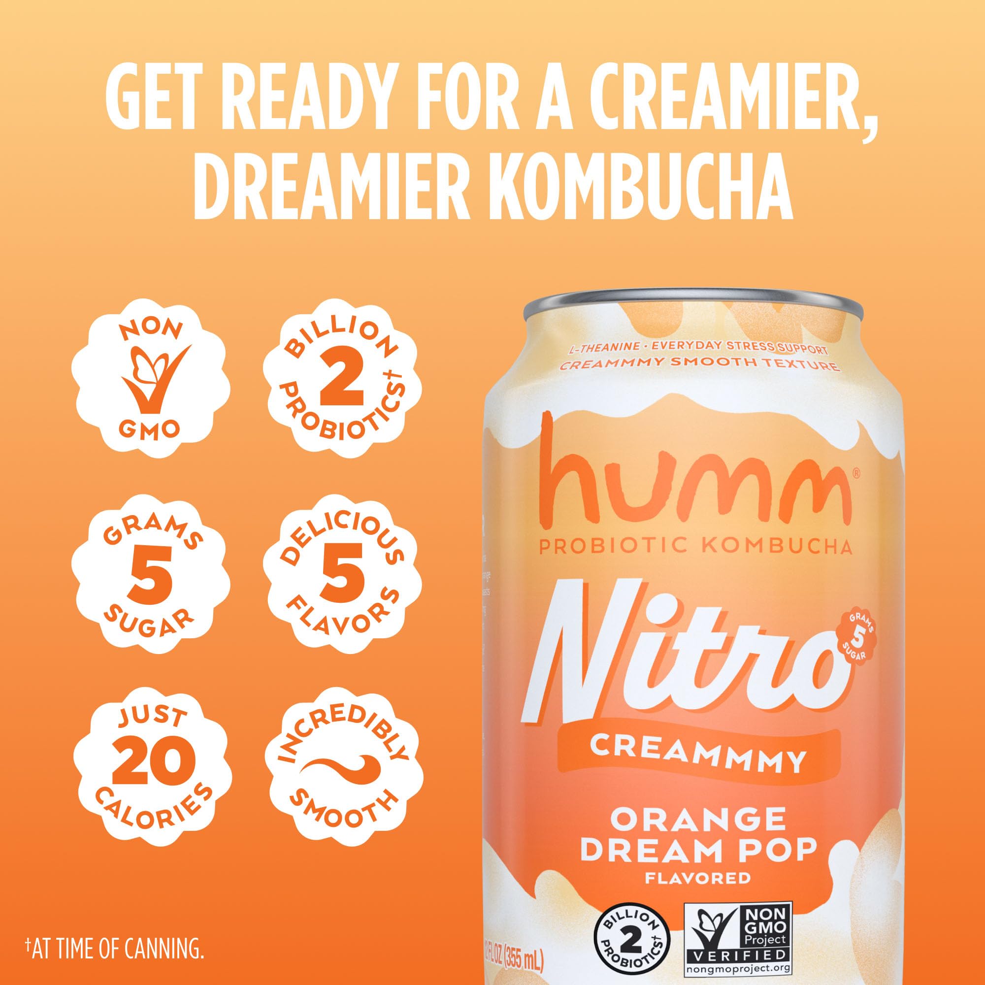 Creamy Smooth Probioitc Drink Sparkling Soda Nitro Kombucha