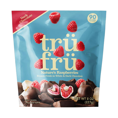 Bag Nature's Raspberries Frozen Fresh in White & Dark Chocolate