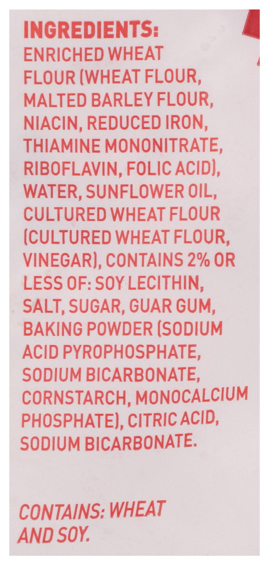 White Flour Tortillas