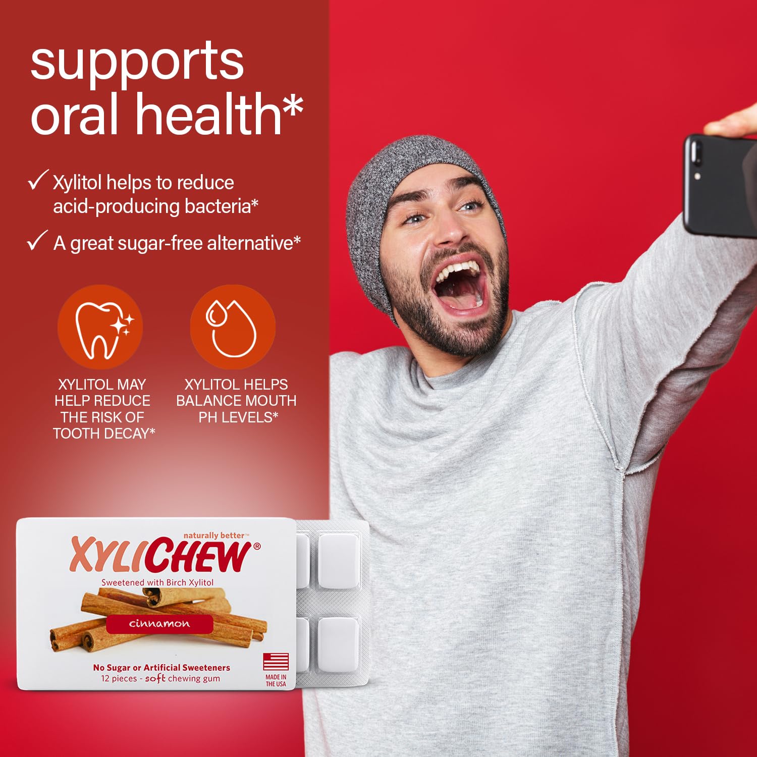 Non Aspartame Natural Oral Care Gum Xylitol Chewing