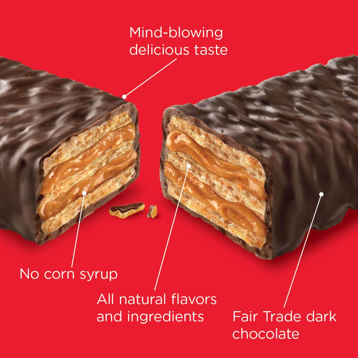Dark Chocolate Peanut Butter Crispy Wafers