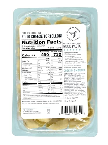 Tortelloni Cooks in Just 3 Minutes Four Cheese Stuffed Fresh Pasta