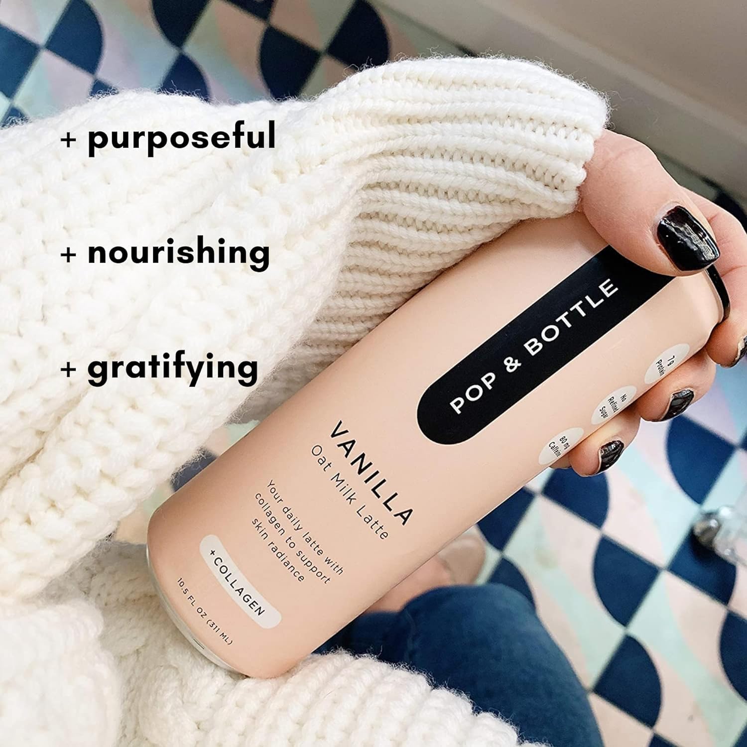 Vanilla Oat Milk Lattes Cold Brew Sustainably Sourced Marine Collagen MCT Oil