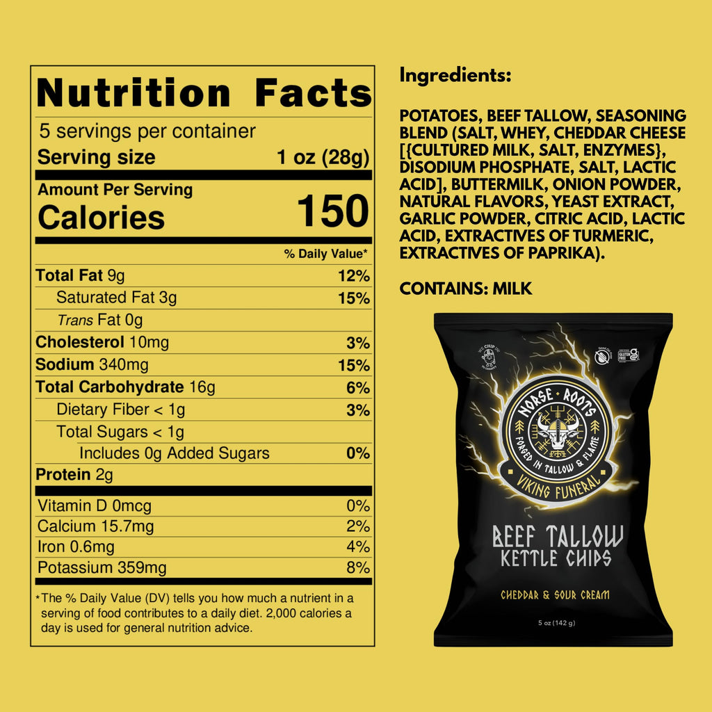 Beef Tallow Kettle Chips – Seed Oil Potato
