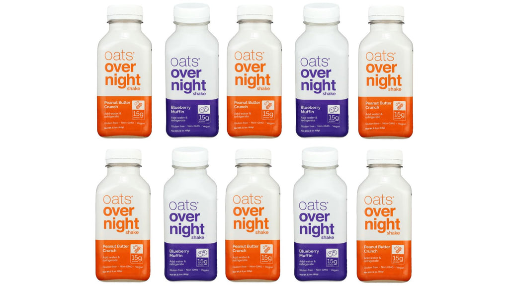 Oats Overnight Shake Blueberry Mufn Pnut Bttr Crnc