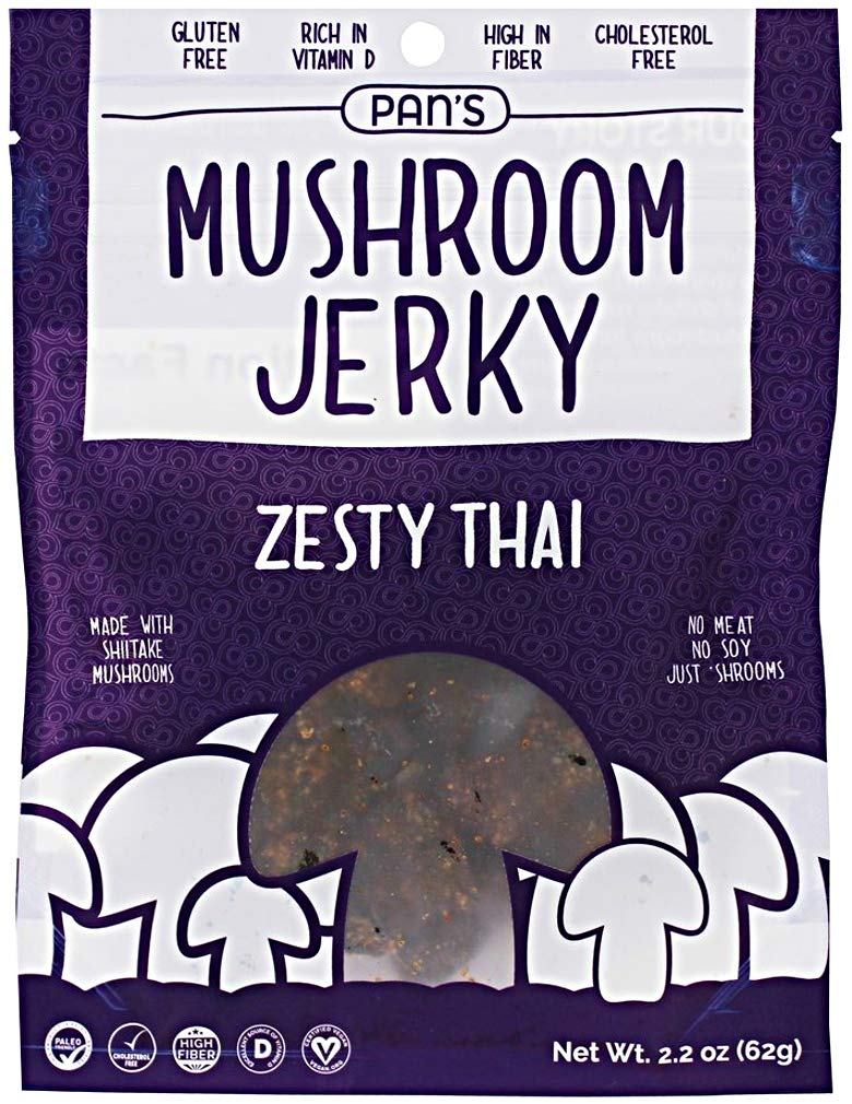 Zesty Thai Flavor (Meat-free) Mushroom Jerky