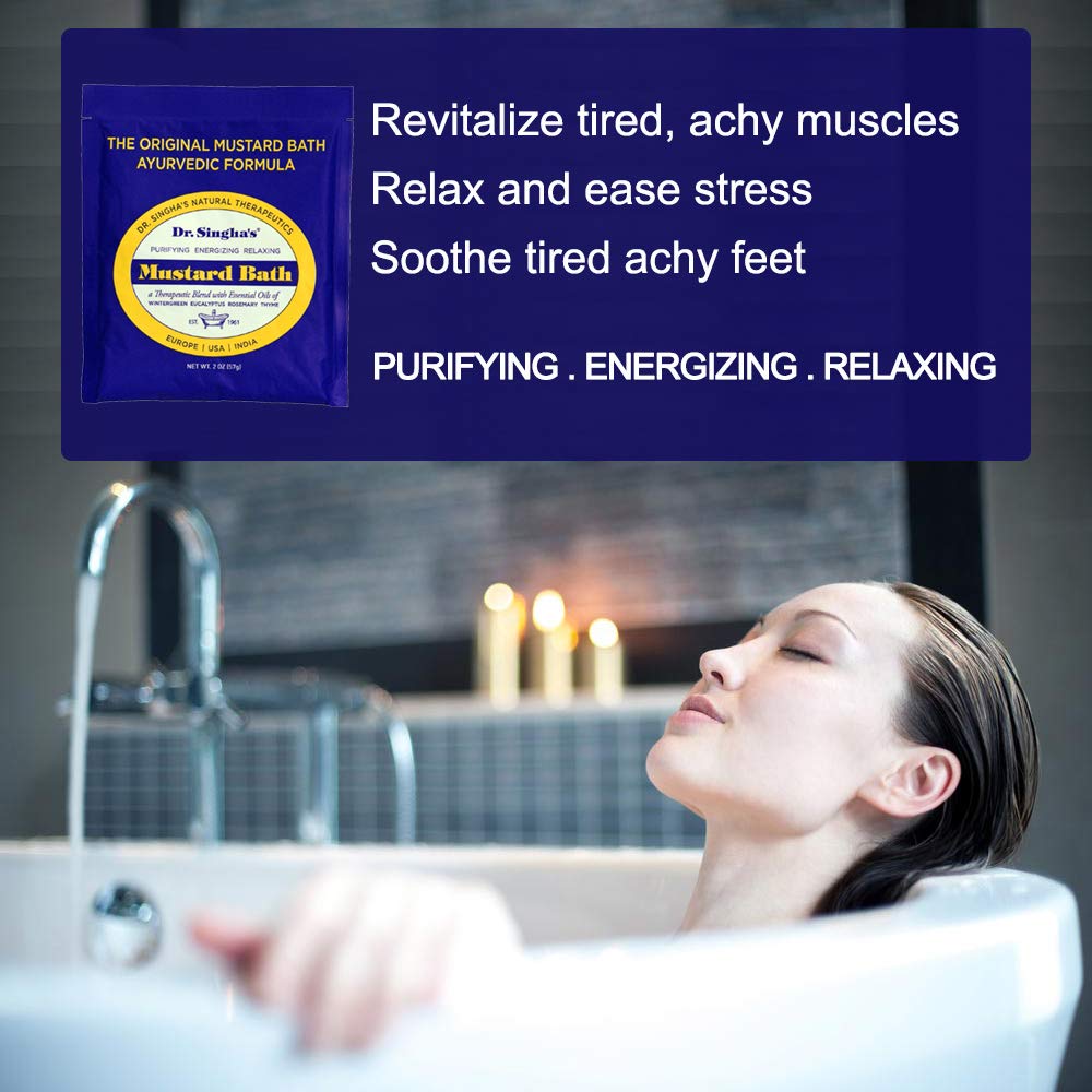 Mustard Bath Soak – Aromatherapy Salts with Seed & Essential Oils For Muscle Relaxation