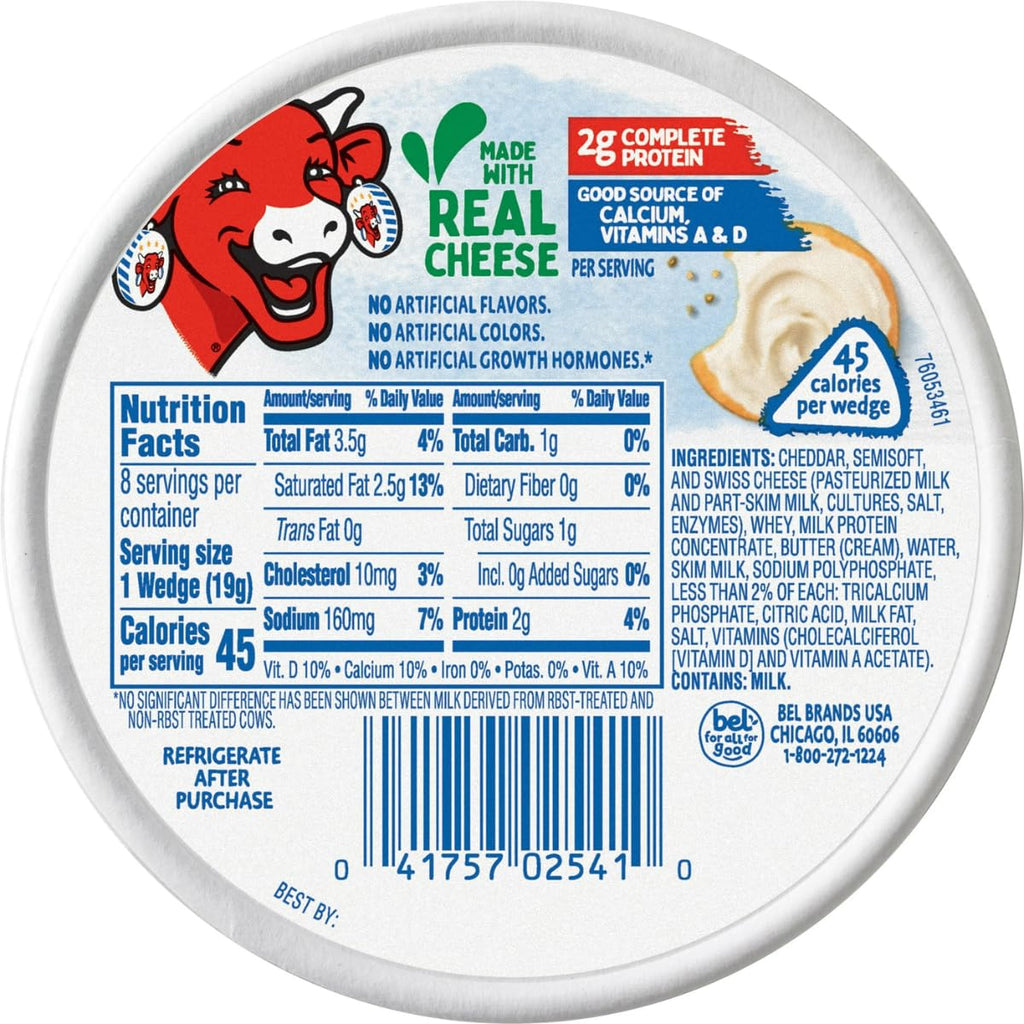 Laughing Cow Original Creamy Swiss Cheese Each ( Per Order)