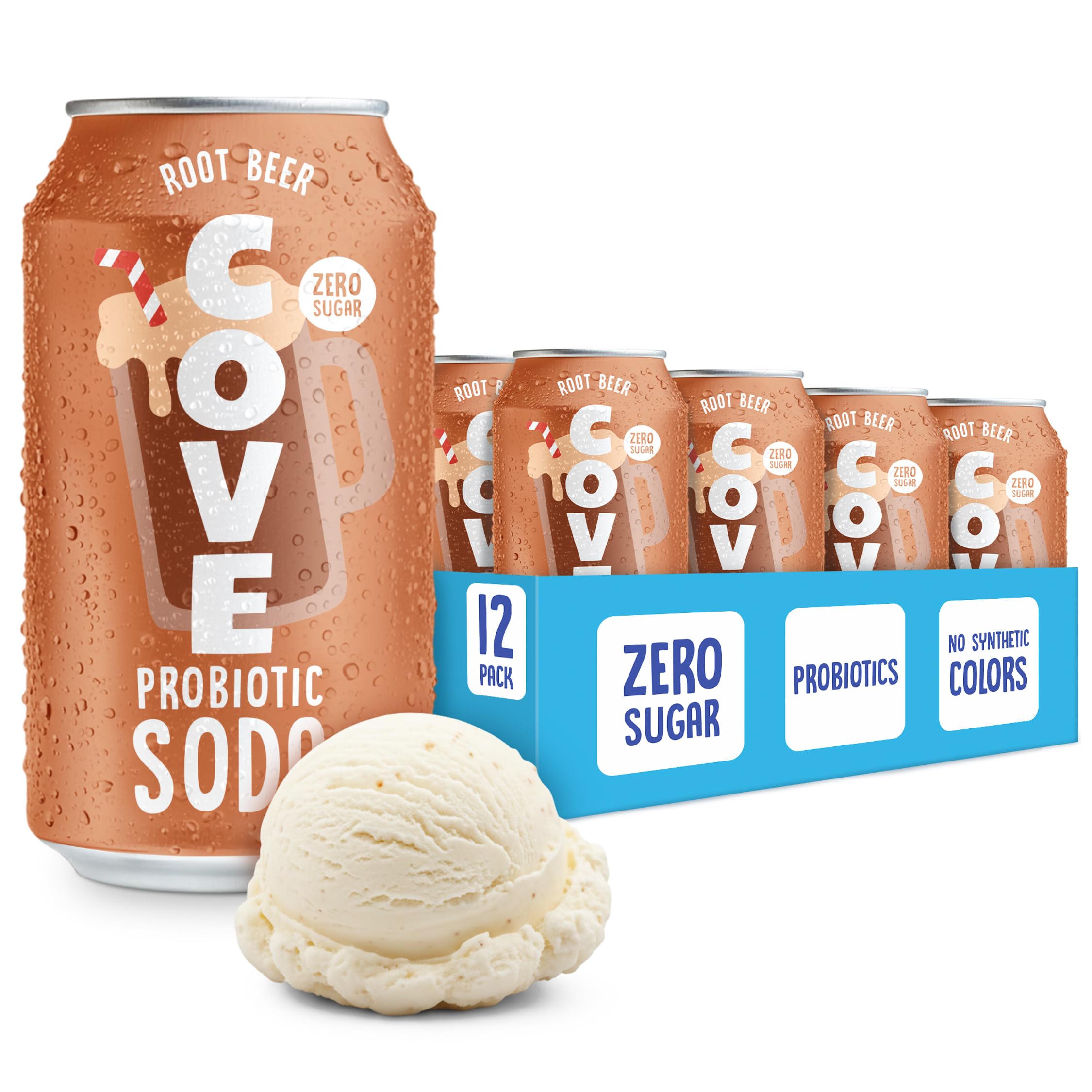 Cove Probiotic Zero Sugar Better-For-You Alternative Refreshing Delicious Drink Soda