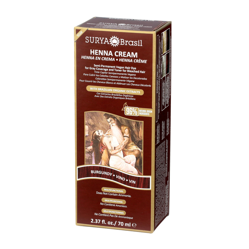 Henna Cream Burgundy 96% Natural Ingredients Cruelty-Free