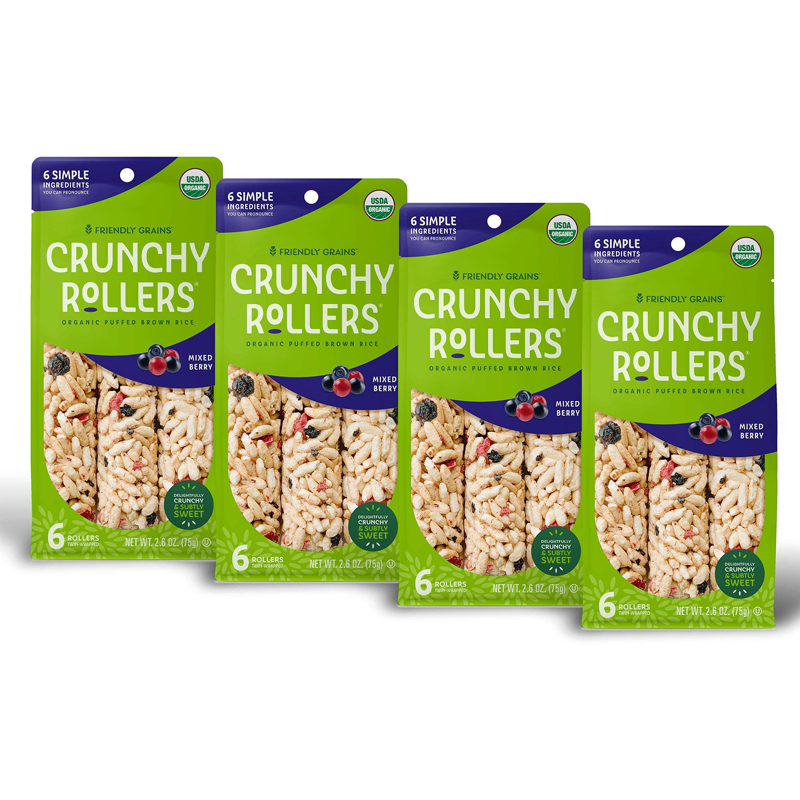 Healthy Rolls Mixed Berry ( of 6) Crispy Puffed Rice Crunchy Rollers