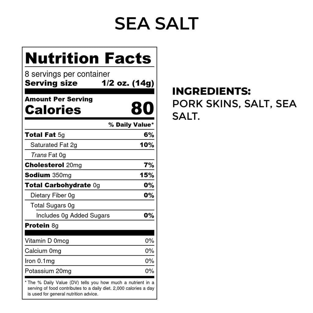 Pork Rinds Sea Salt 4 X