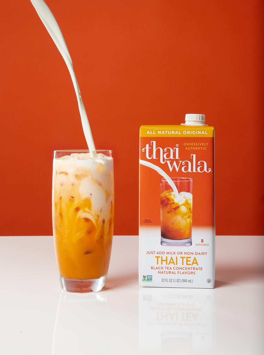 Traditional Thai Tea Concentrate (6 X ) Equal Parts Half and Or Whole Milk