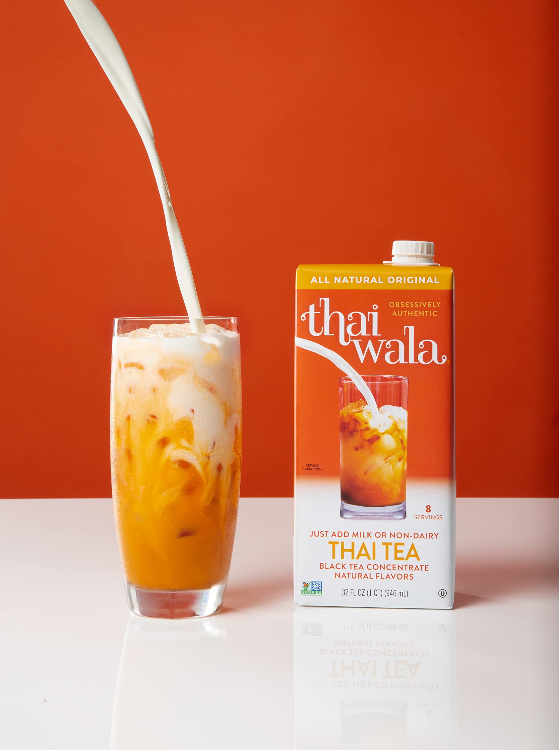 Traditional Thai Tea Concentrate (6 X ) Equal Parts Half and Or Whole Milk