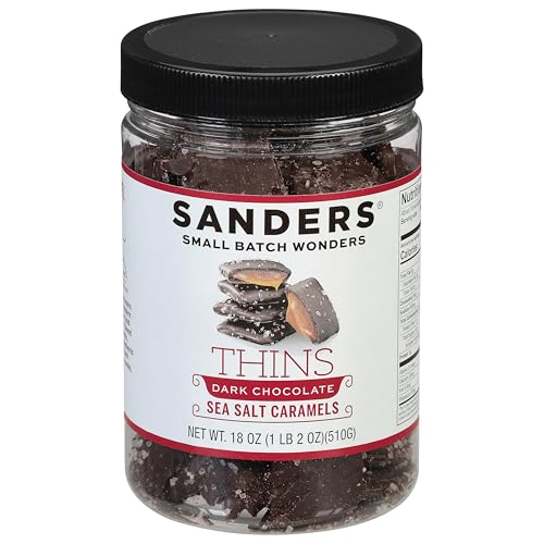 Dark Chocolate Sea Salt Caramel Thins . Tub