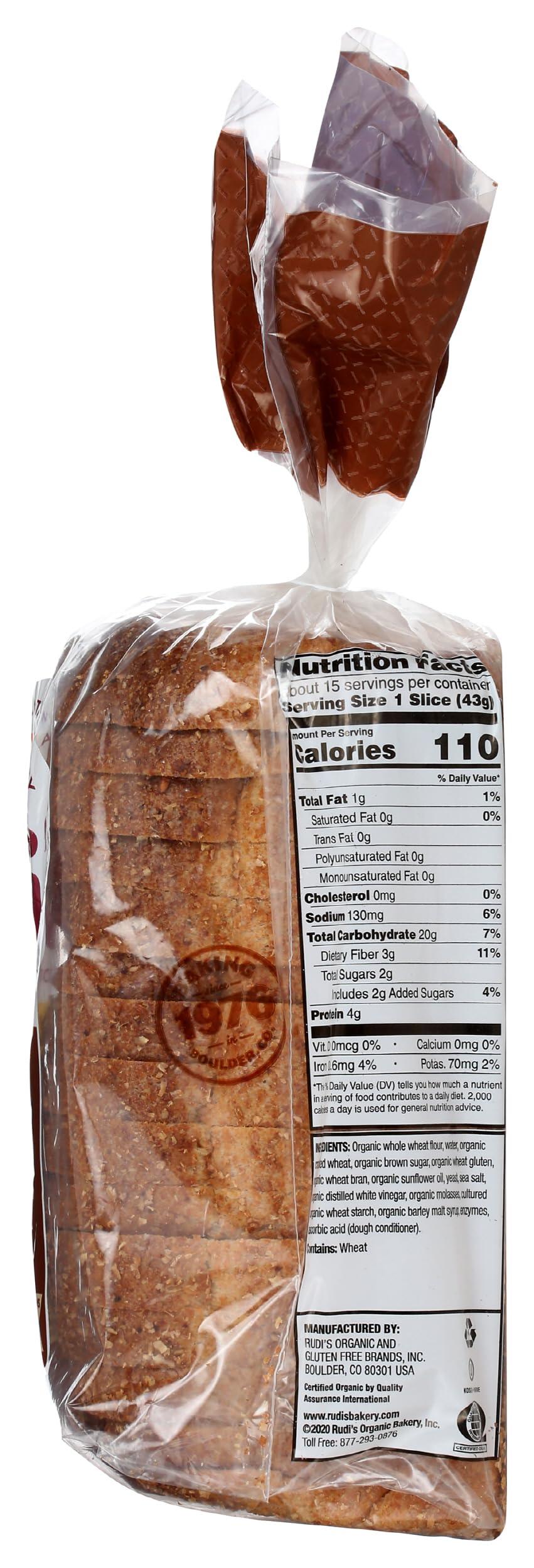 Bakery, Bread 100 Pct Whole Wheat
