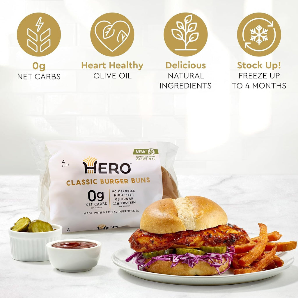 Net Carbs Buns Classic Hamburger Burger
