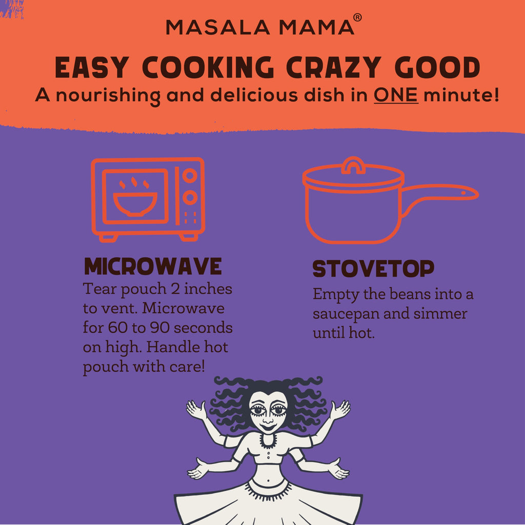 Heat and Eat Indian Prepared & Microwave Ready in 60 Seconds