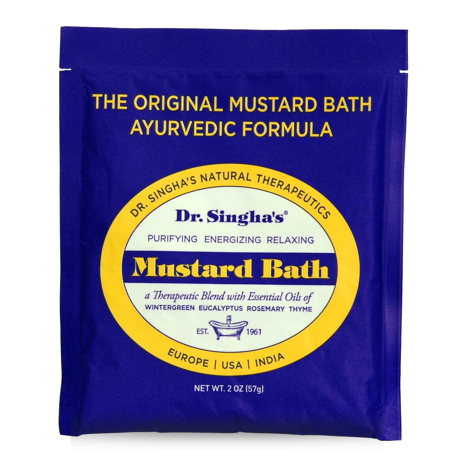 Mustard Bath Soak – Aromatherapy Salts with Seed & Essential Oils For Muscle Relaxation