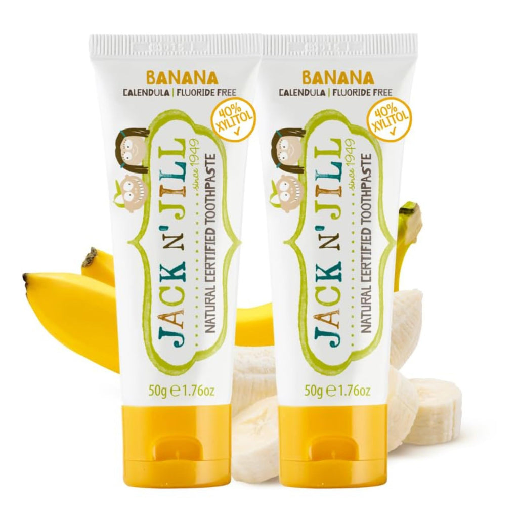 Natural Toothpaste For Kids Toddler (Baby Fluoride Training (Banana)