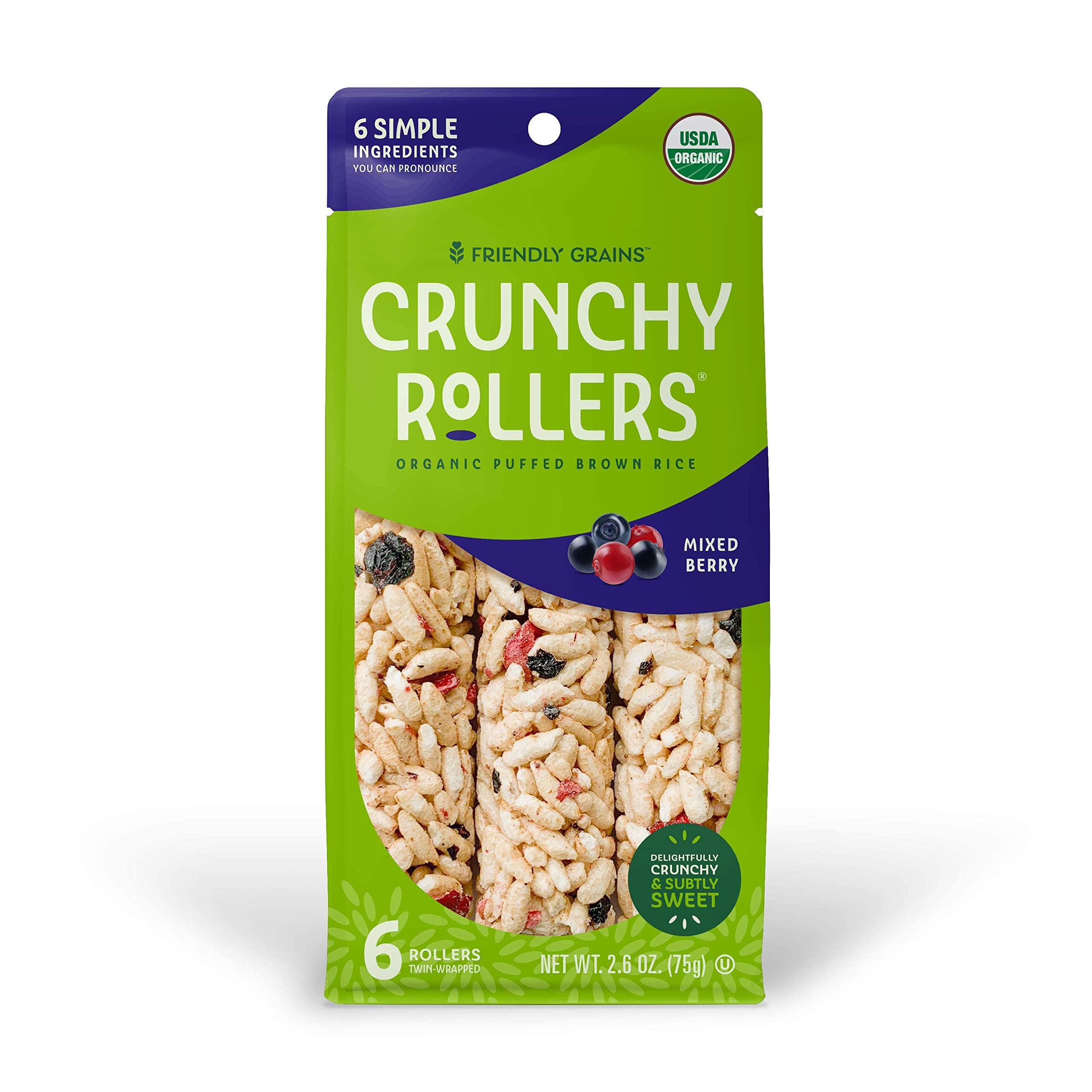 Healthy Rolls Mixed Berry ( of 6) Crispy Puffed Rice Crunchy Rollers