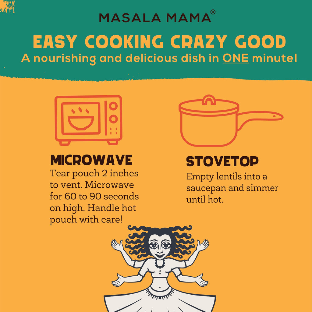 Heat and Eat Indian Prepared & Microwave Ready in 60 Seconds