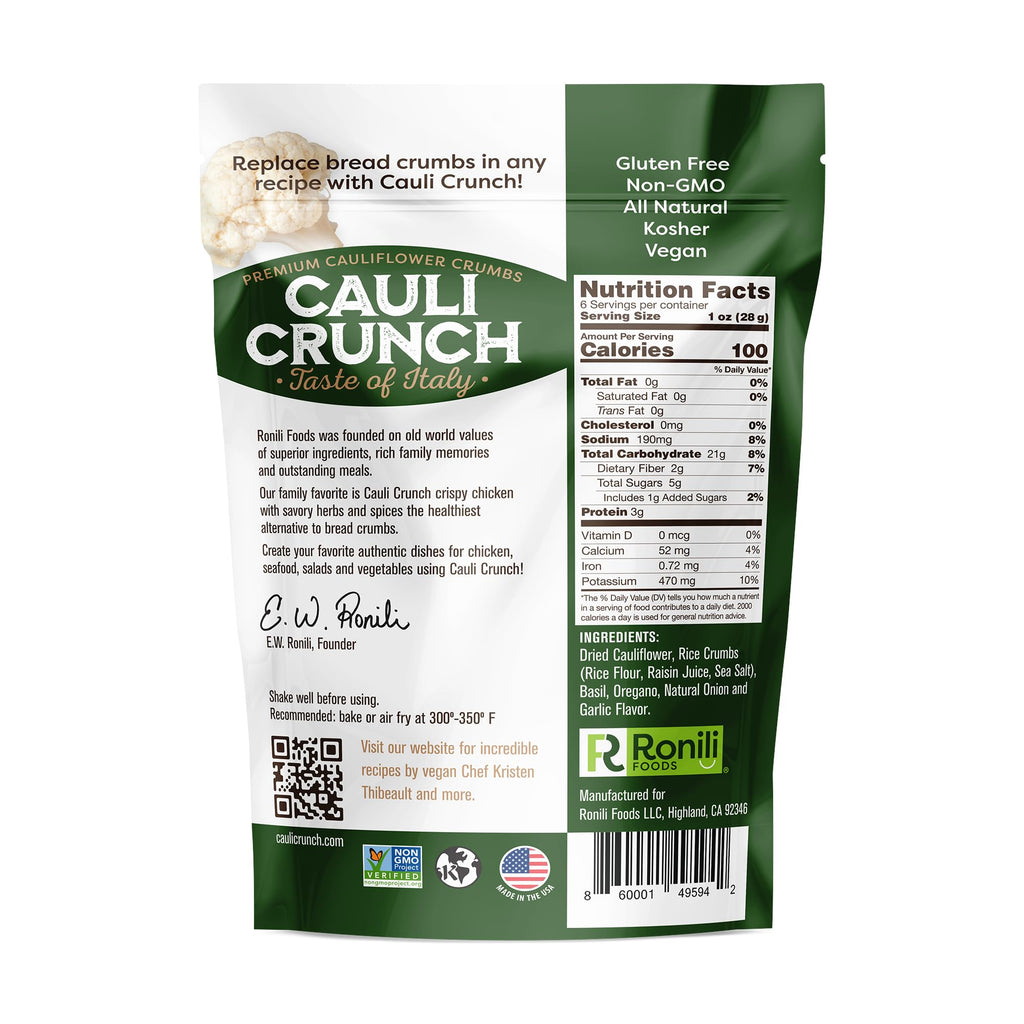 Italian Cauliflower Bread Crumbs – Bread-Free Breadrucmbs Certified + Crumb
