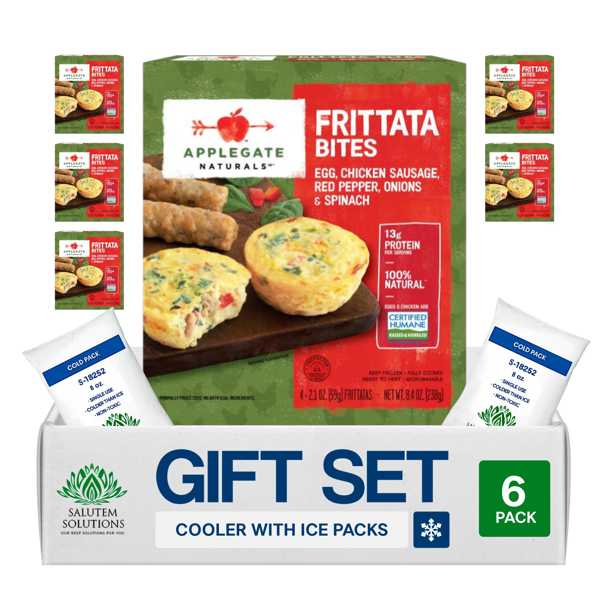 Gift Set – Egg and Cheese Breakfast – Applegate Naturals Frittata Bites (7-Pack)