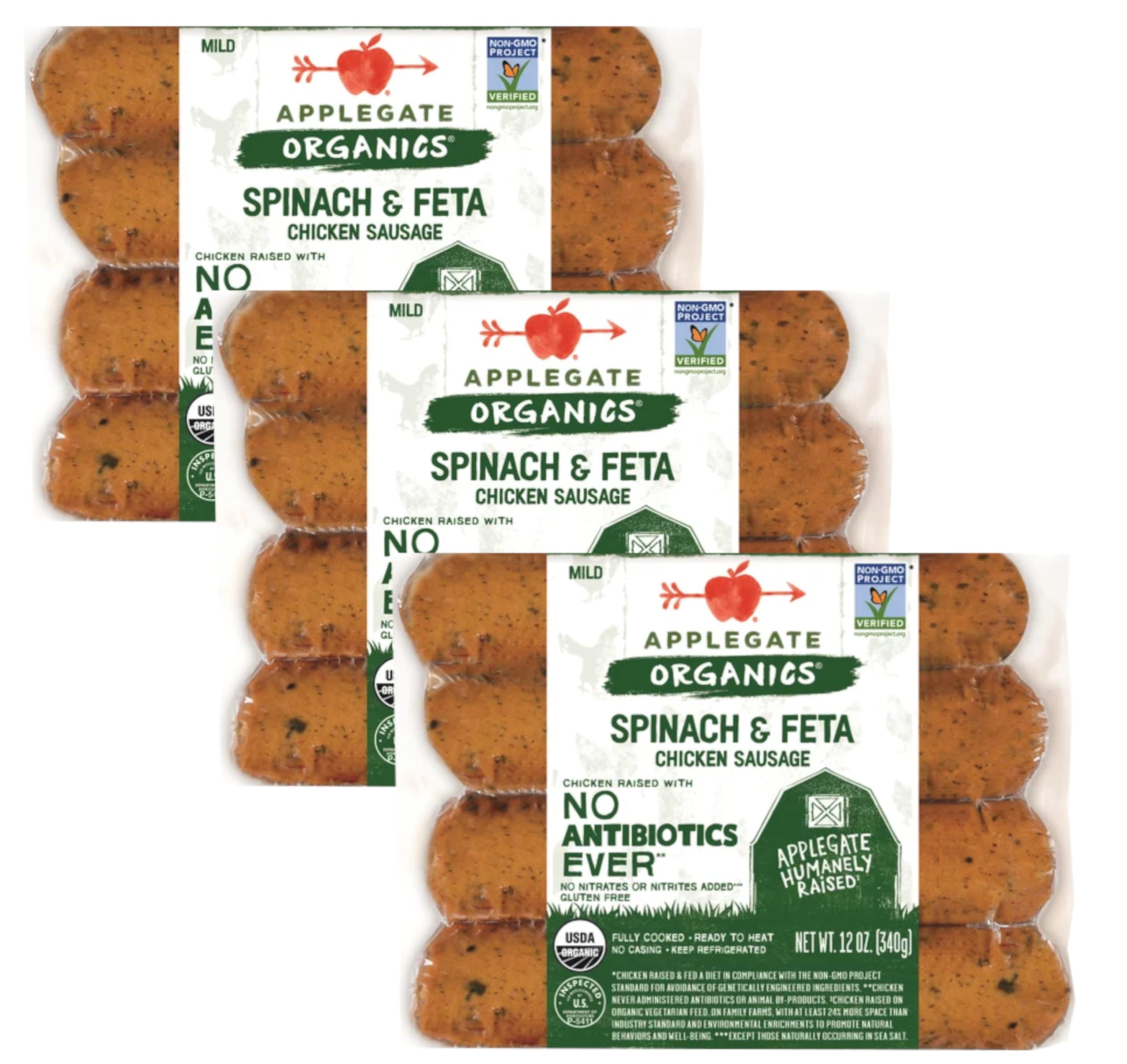 Applegate Spinach Feta Sausage Each