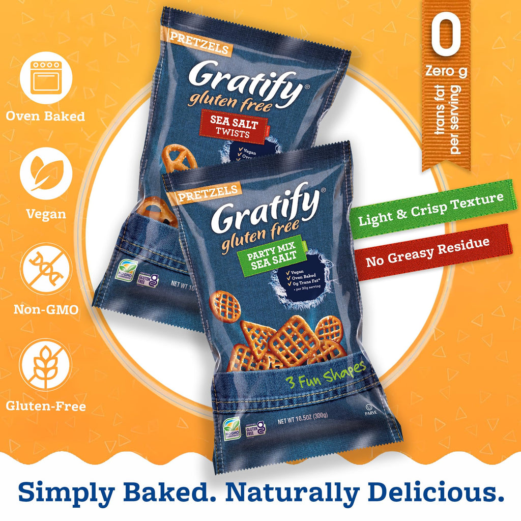 Gratify Sea Salt & Twists Bag and Pretzel Crisps