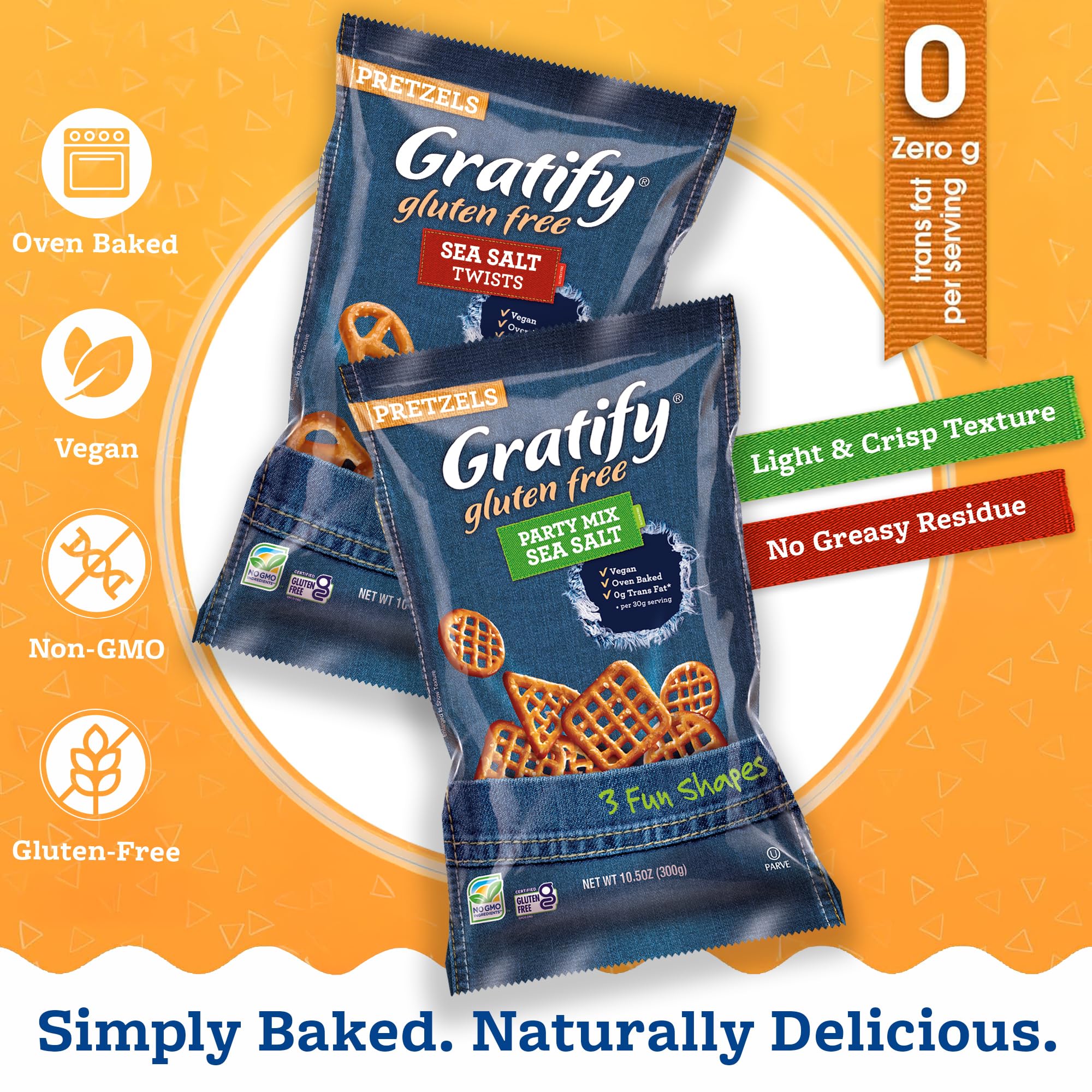 Gratify Sea Salt & Twists Bag and Pretzel Crisps