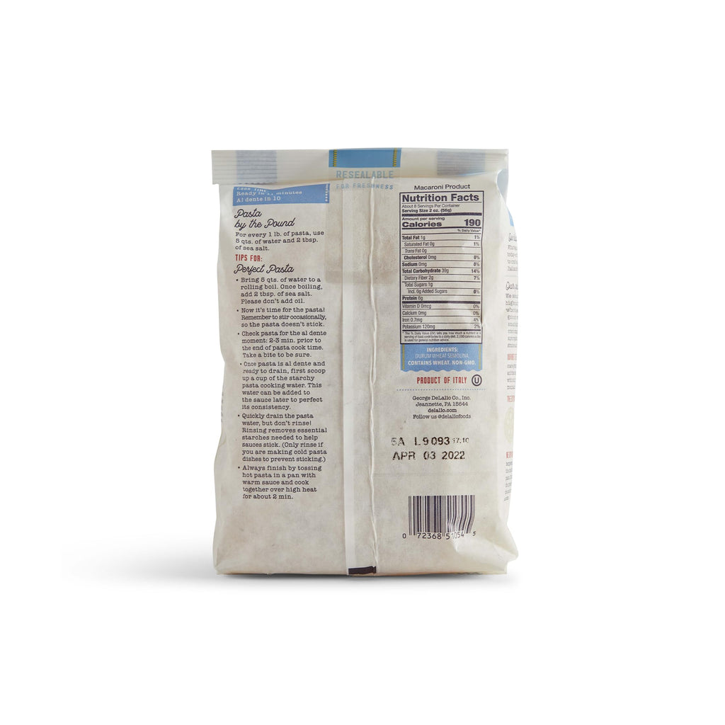 Bronze Cut Made with Only Durum Wheat Semolina Flour Penne Ziti Pasta