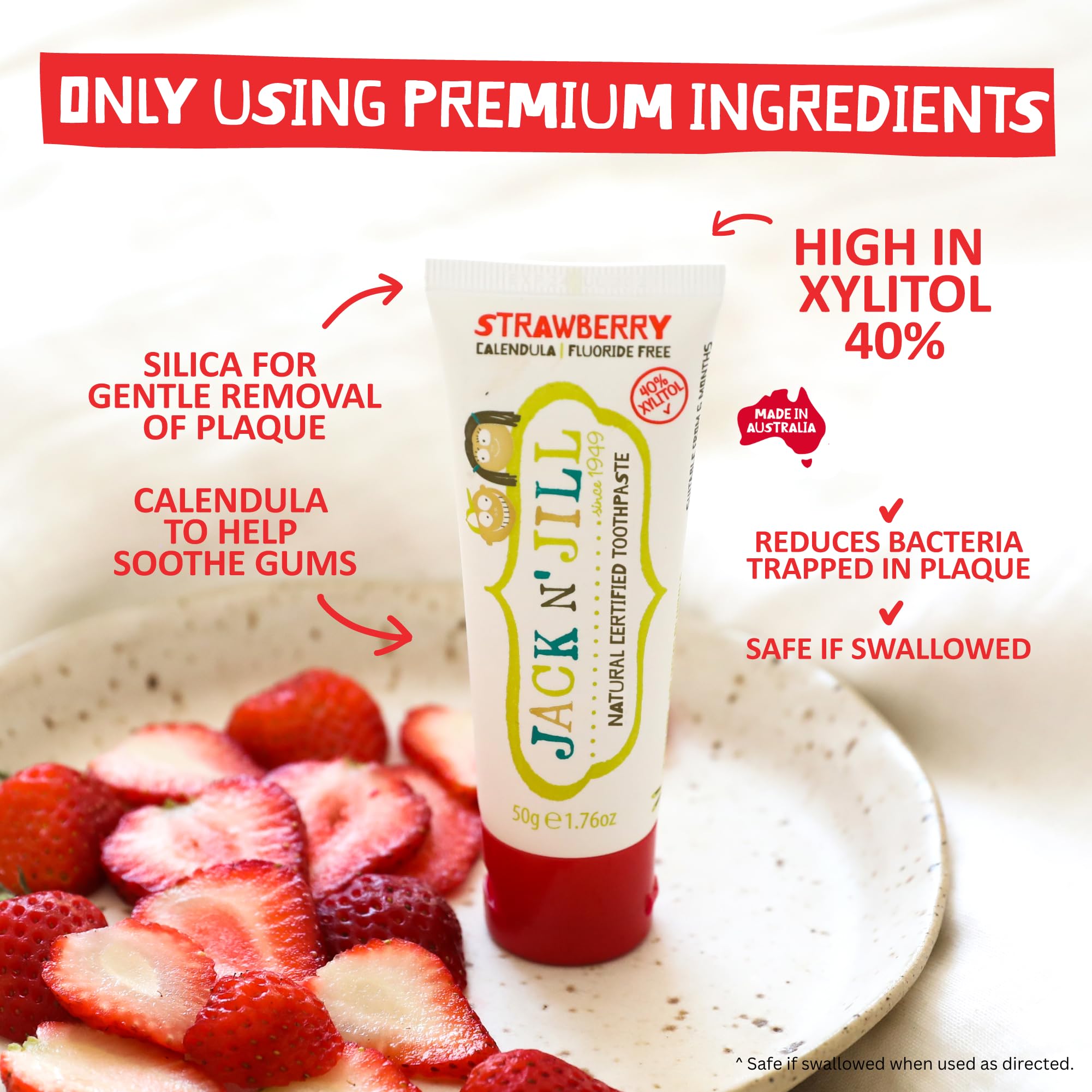 Natural Toothpaste For Kids Toddler (Baby Fluoride Training (Raspberry)