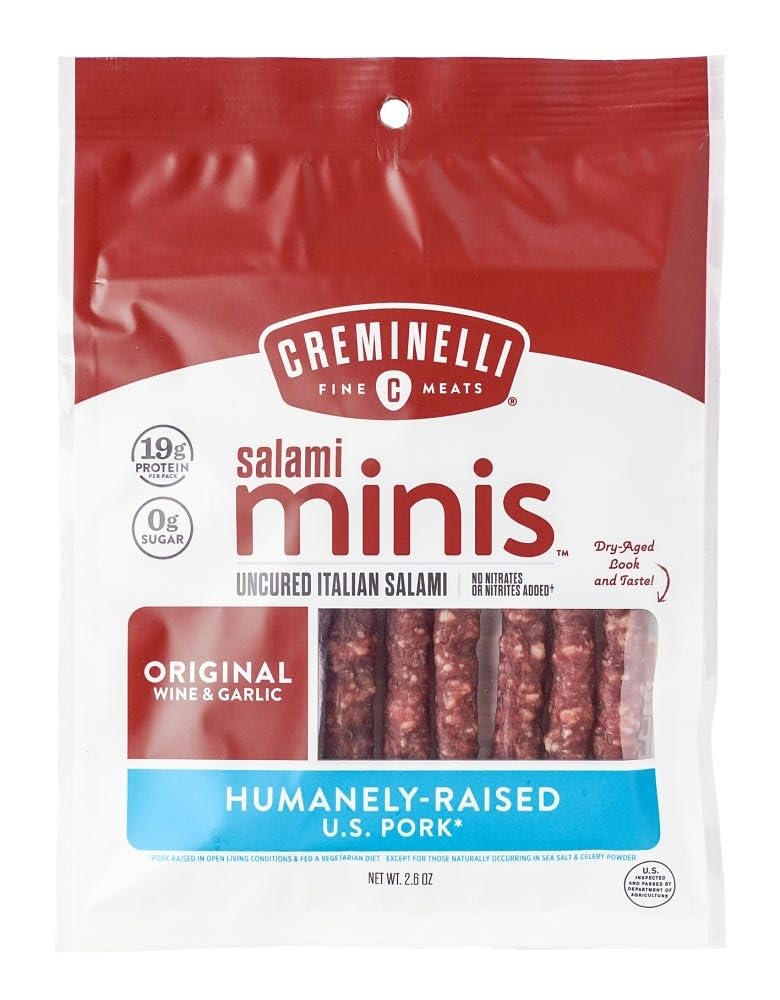 Fine Meats Salami Minis Original Wine and Garlic Uncured Italian