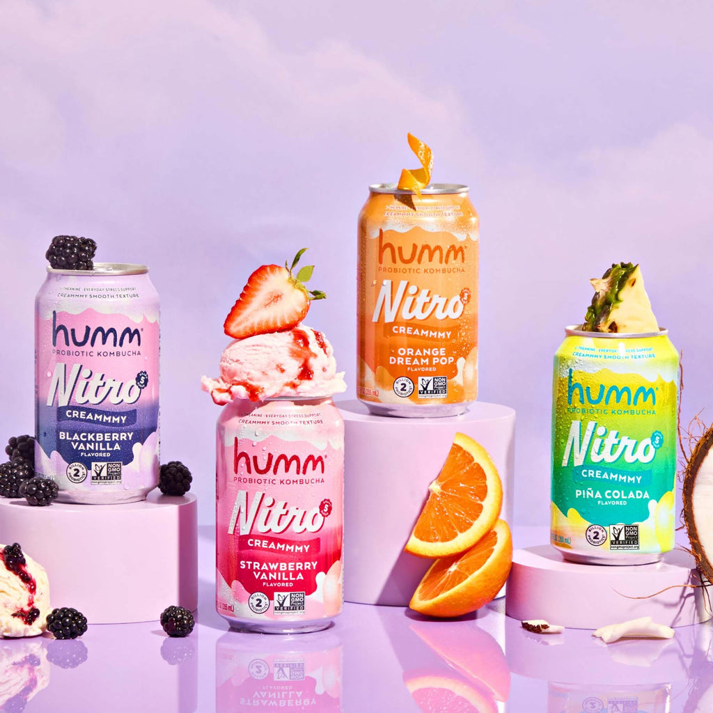 Creamy Smooth Probioitc Drink Sparkling Soda Nitro Kombucha