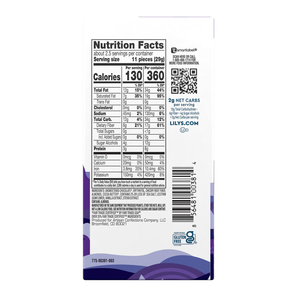 Salted Almond Extra Dark Chocolate Style Sweets Bulk