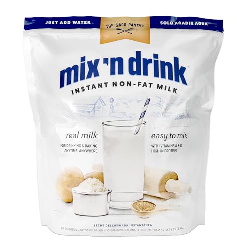 Makes 3 Quarts High Calcium and Protein Mix 'N Drink Instant Skim Milk