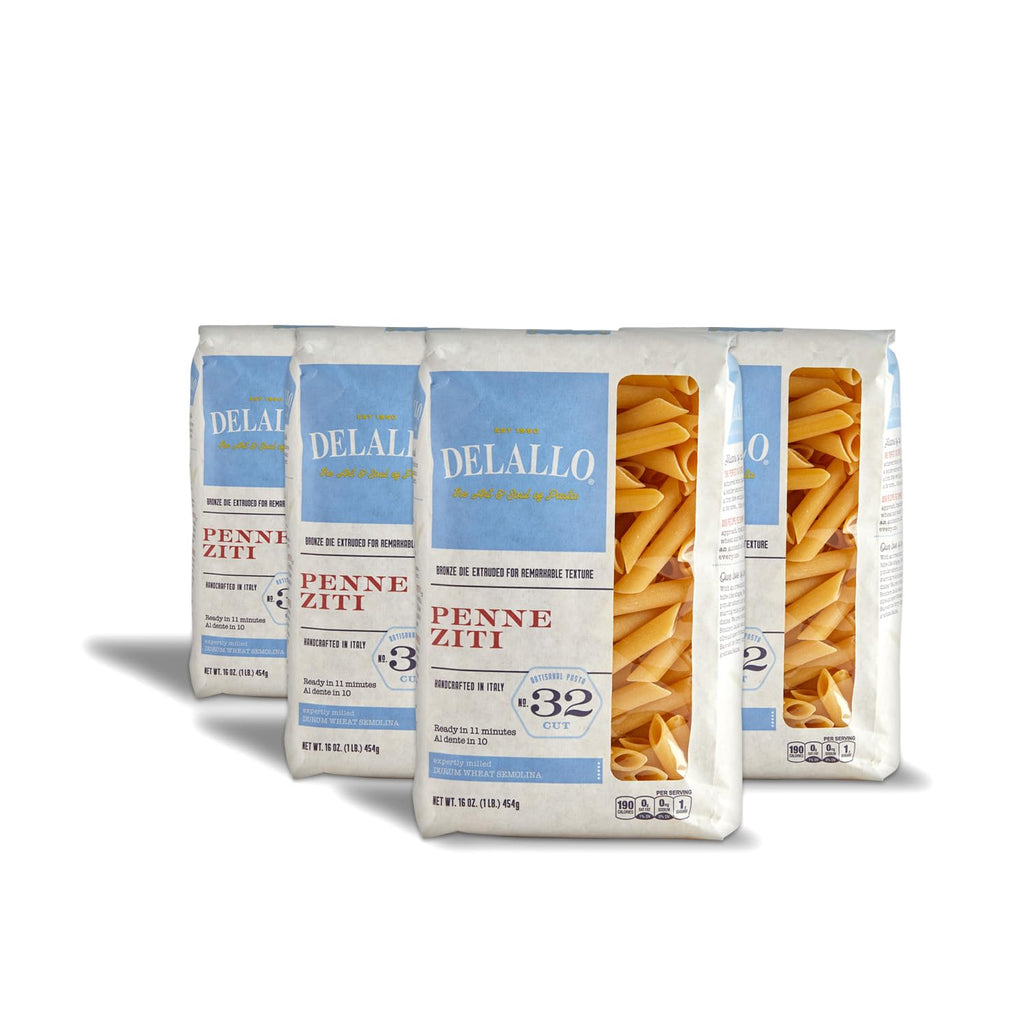 Bronze Cut Made with Only Durum Wheat Semolina Flour Penne Ziti Pasta