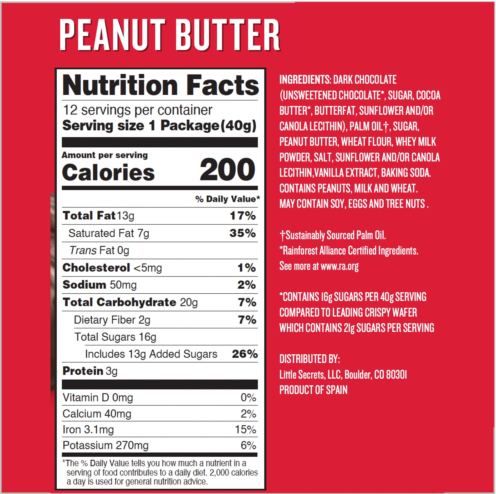Dark Chocolate Peanut Butter Crispy Wafers