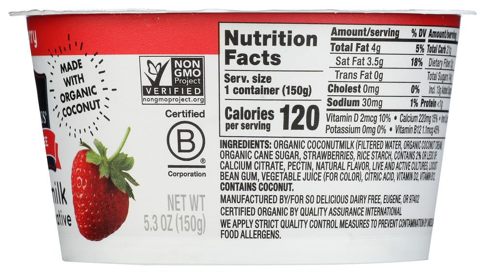 Coconut Strawberry Yogurt