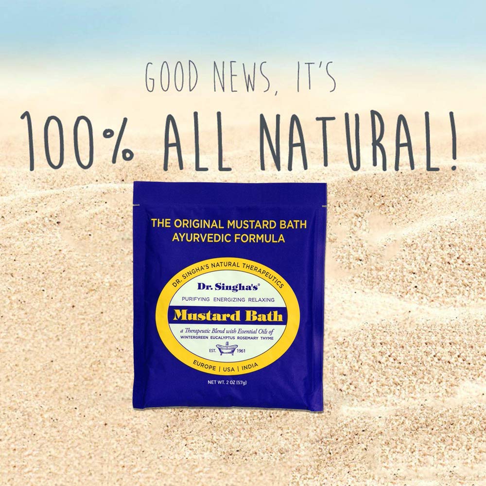 Mustard Bath Soak – Aromatherapy Salts with Seed & Essential Oils For Muscle Relaxation