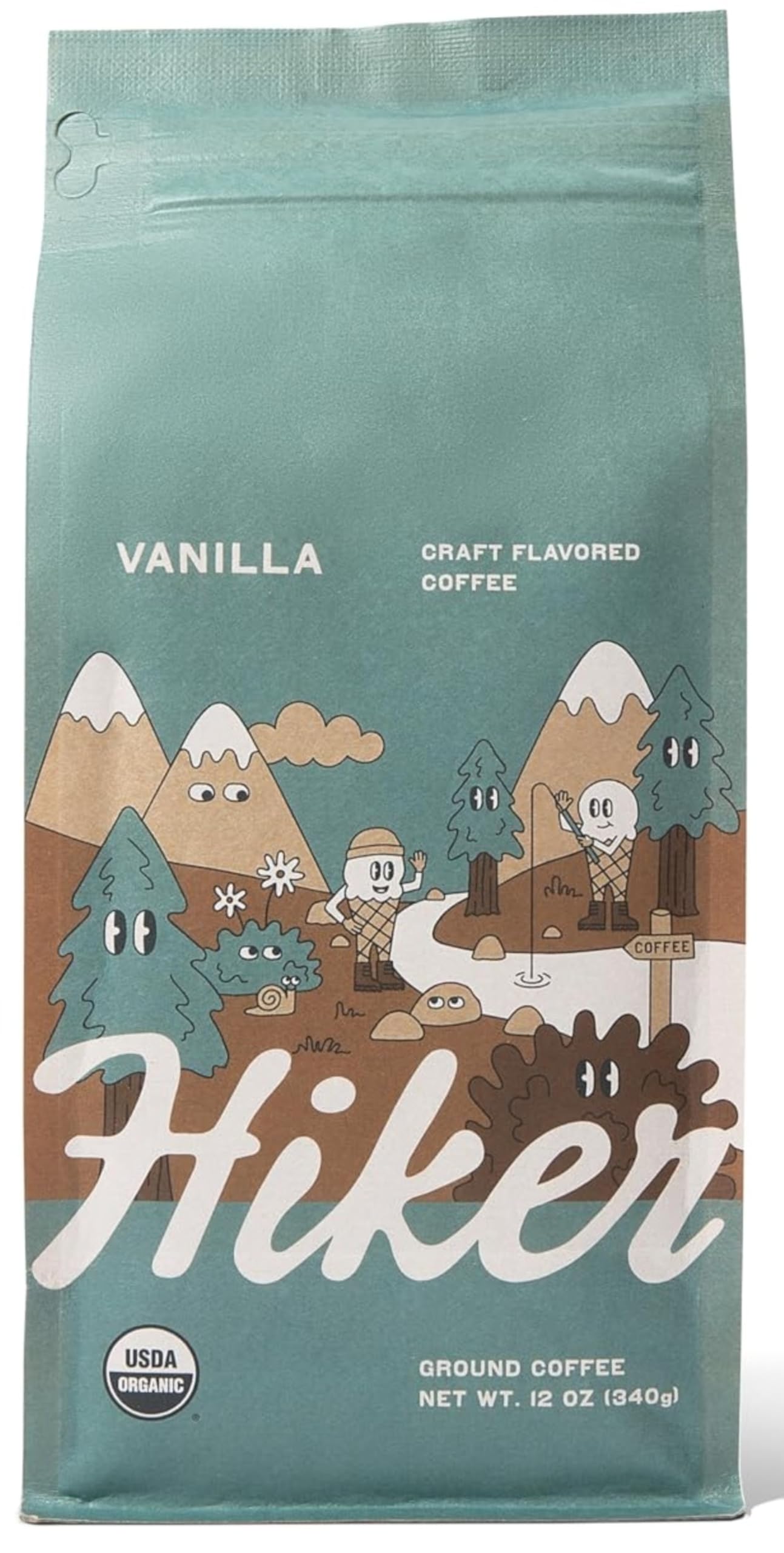 Hiker Lab Tested Mycotoxin Small Batch Roasted Coffee Mold Ground (Compostable Packaging) (Vanilla)