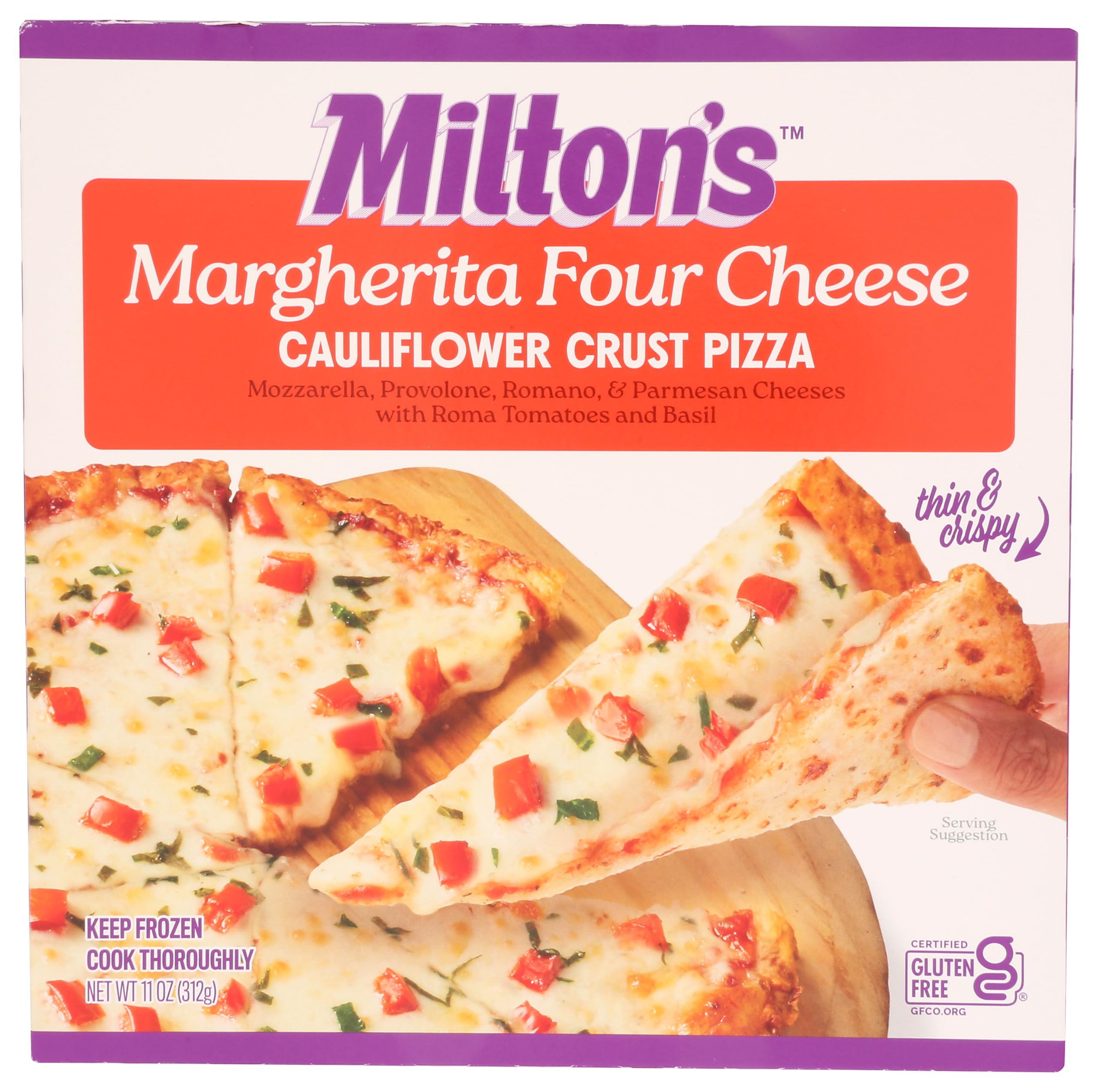 Miltons Craft Bakers Cauliflower Crust Margherita Pizza