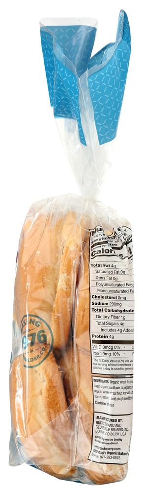 Organic White Hamburger Bun per case