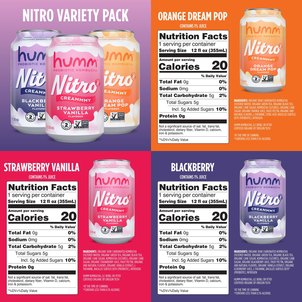Creamy Smooth Probioitc Drink Sparkling Soda Nitro Kombucha