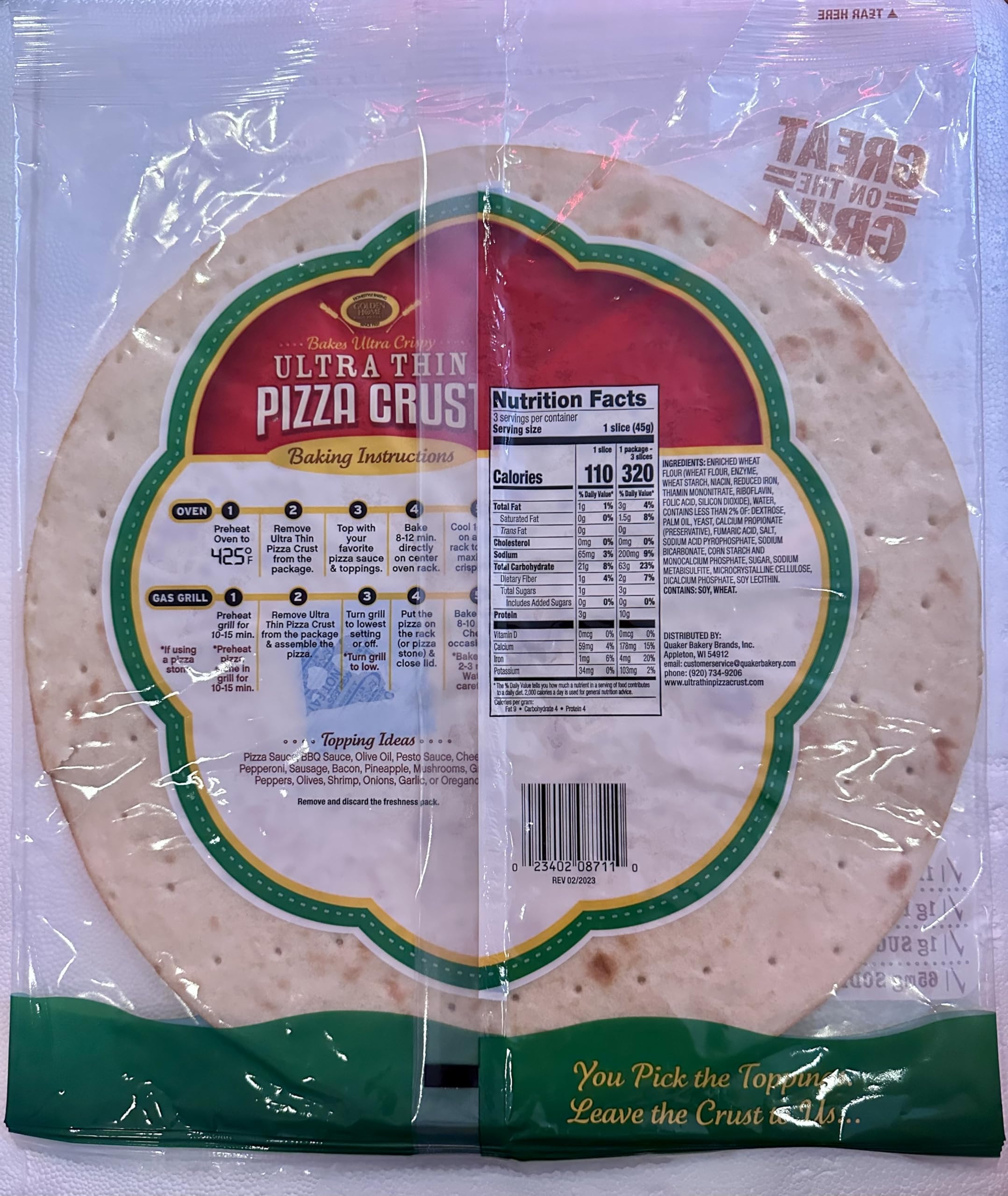 266897 12 in. Crust Pizza Ultra Thin