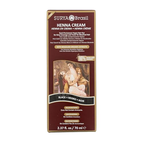 Henna Cream Black 96% Natural Ingredients Cruelty-Free