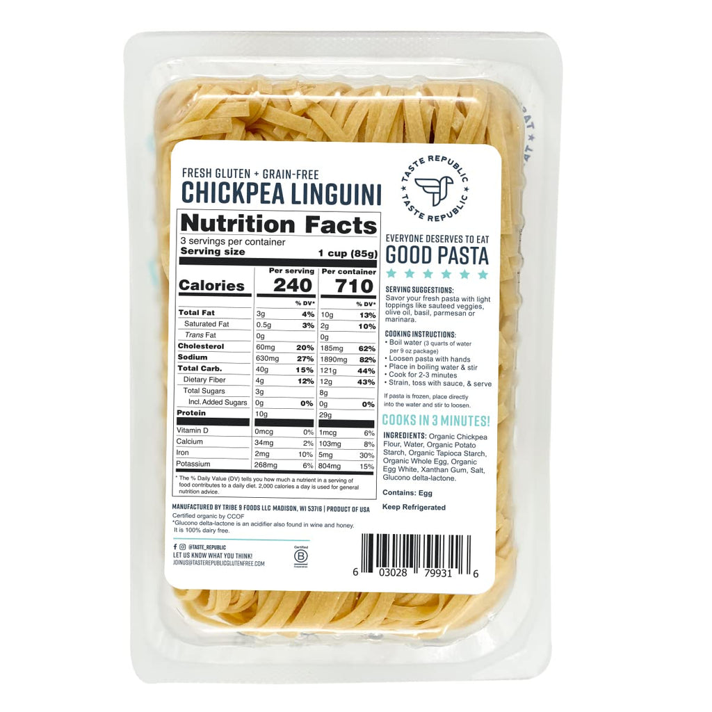 Linguini Cooks in Just 3 Minutes Chickpea Pasta